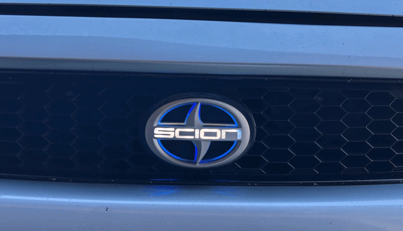 10th anniversary illumination badge retrofit on to TC1 Scion tC 2005-2010