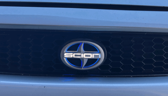 10th anniversary illumination badge retrofit on to TC1 Scion tC 2005-2010