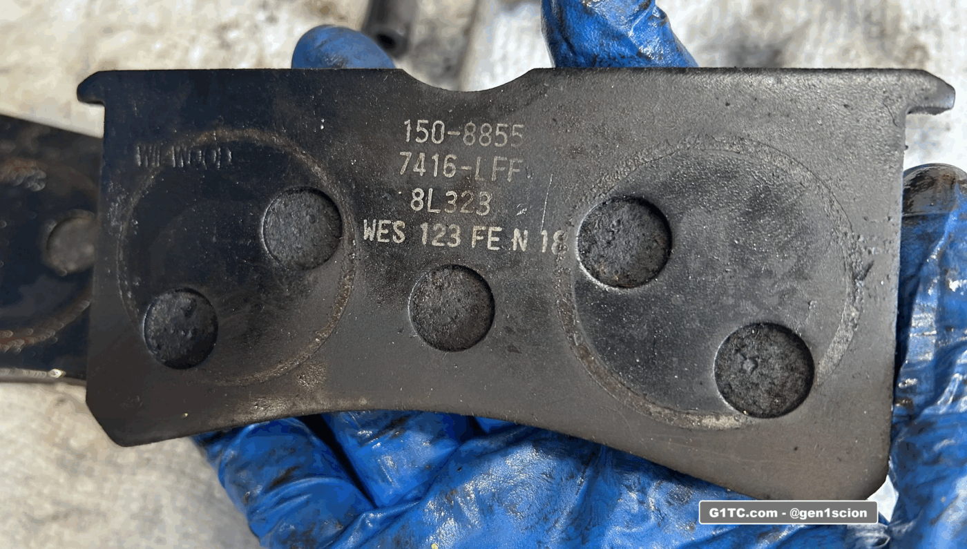 150-8855 used wilwood brake pad