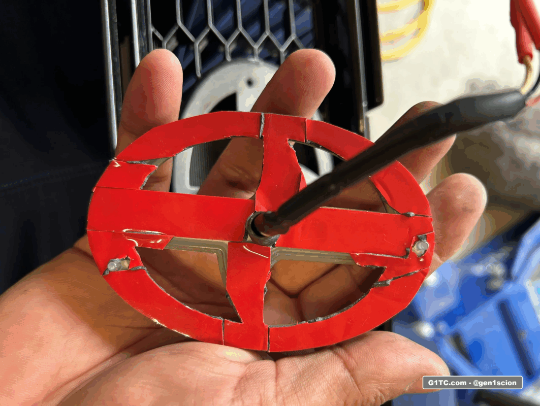 3m double sided tape back of Scion illumination emblem