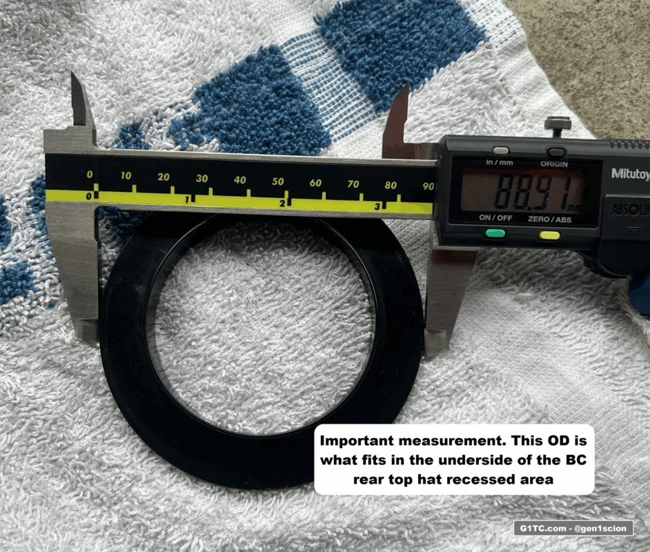 89mm outer diameter bc racing spring seat