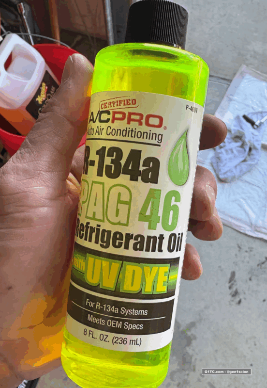 AC R-134a PAG 46 UV dye air conditioning refrigerant oil