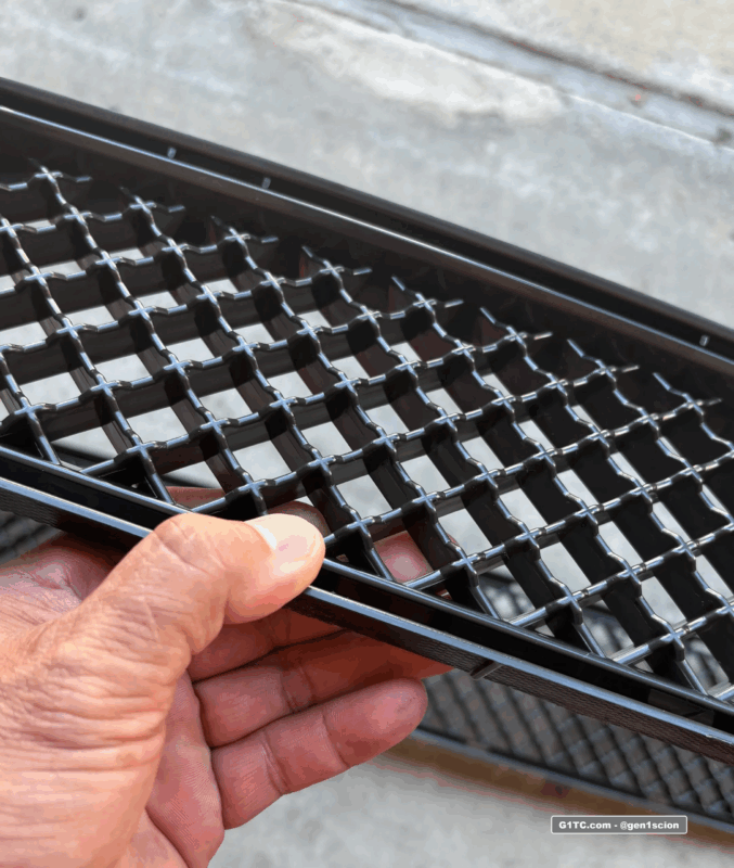 aftermarket badgeless Scion tC upper grill