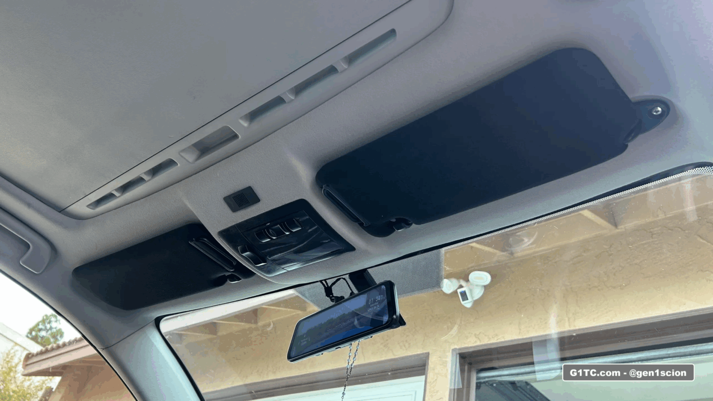 All black Scion tC first gen visors with warning decals removed