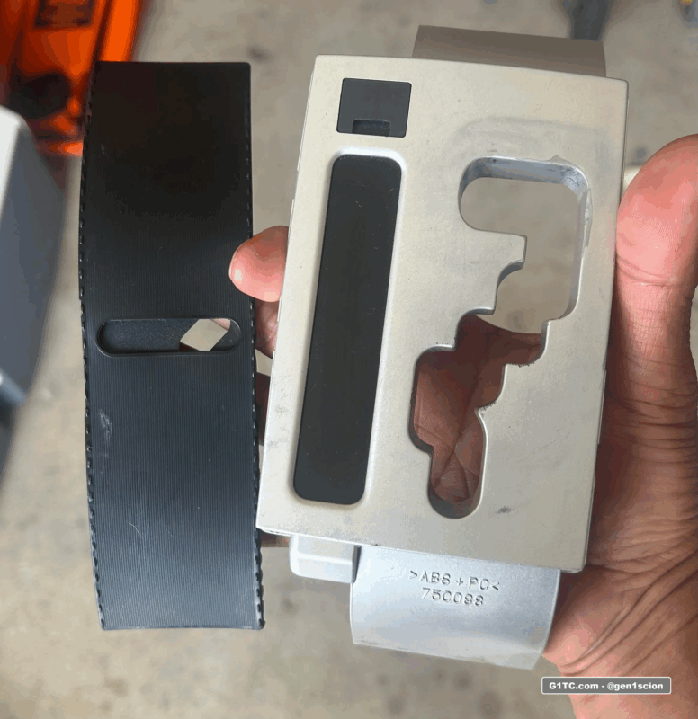 automatic shift knob panel black out the display with wrap