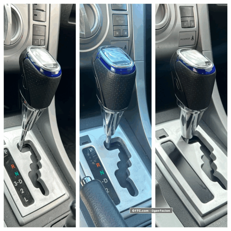 automatic shift knob post chopped down