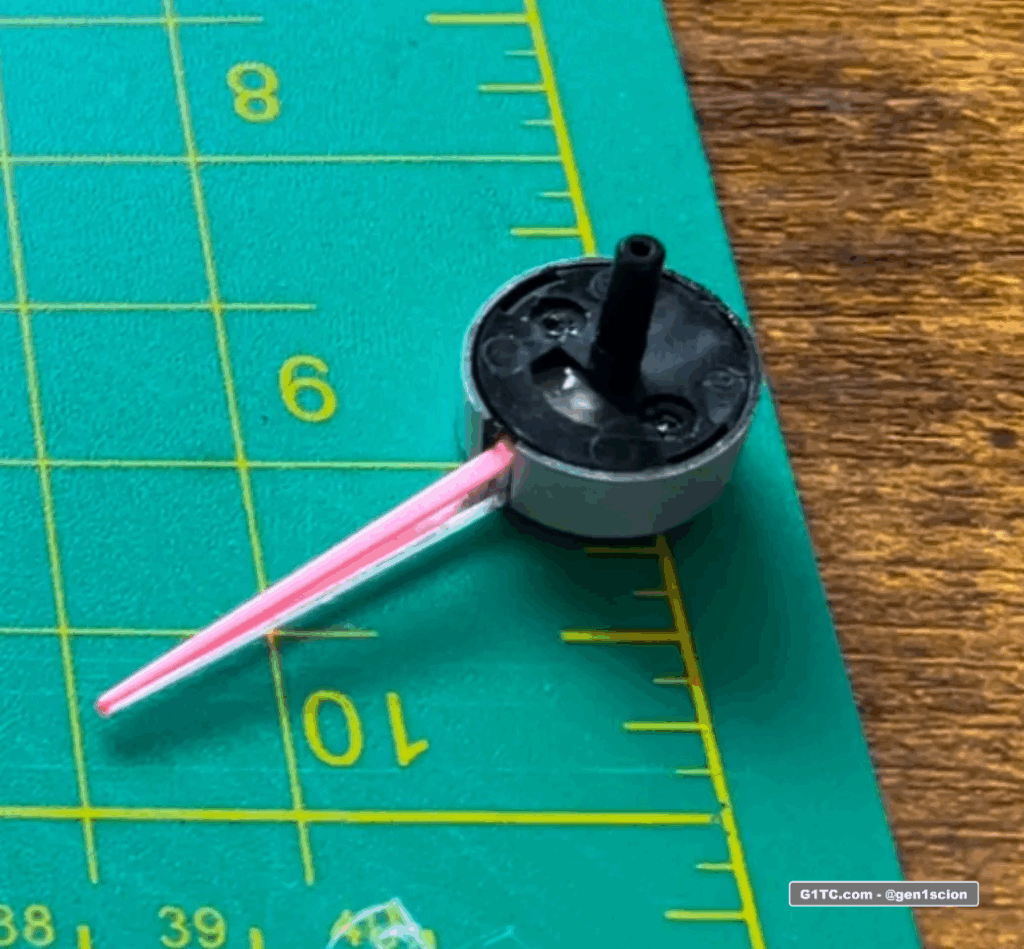 back side of OEM style needle swap