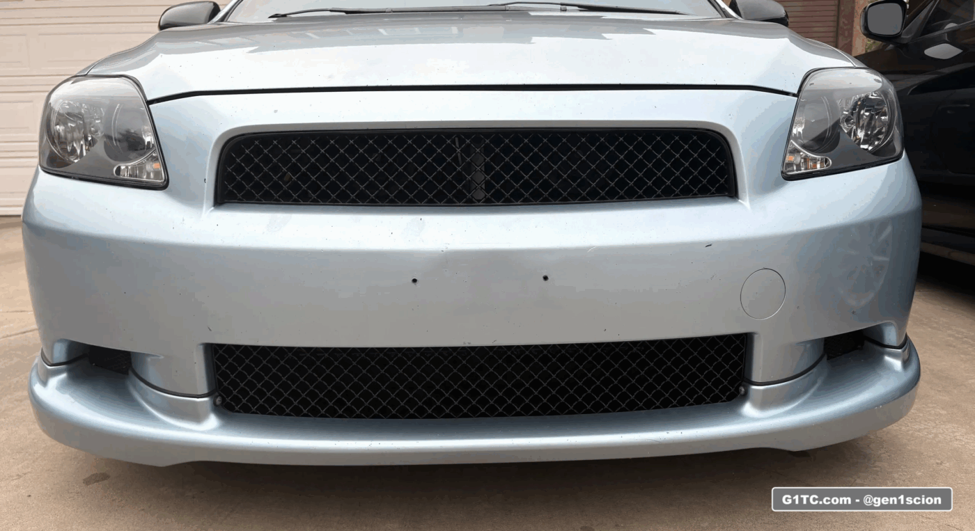 badgeless aftermarket grills installed 1st gen scion tc