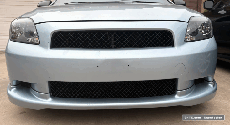 badgeless aftermarket grills installed 1st gen scion tc