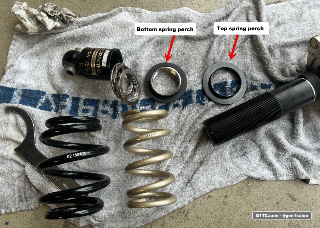 bc racing br series coilover disassembled