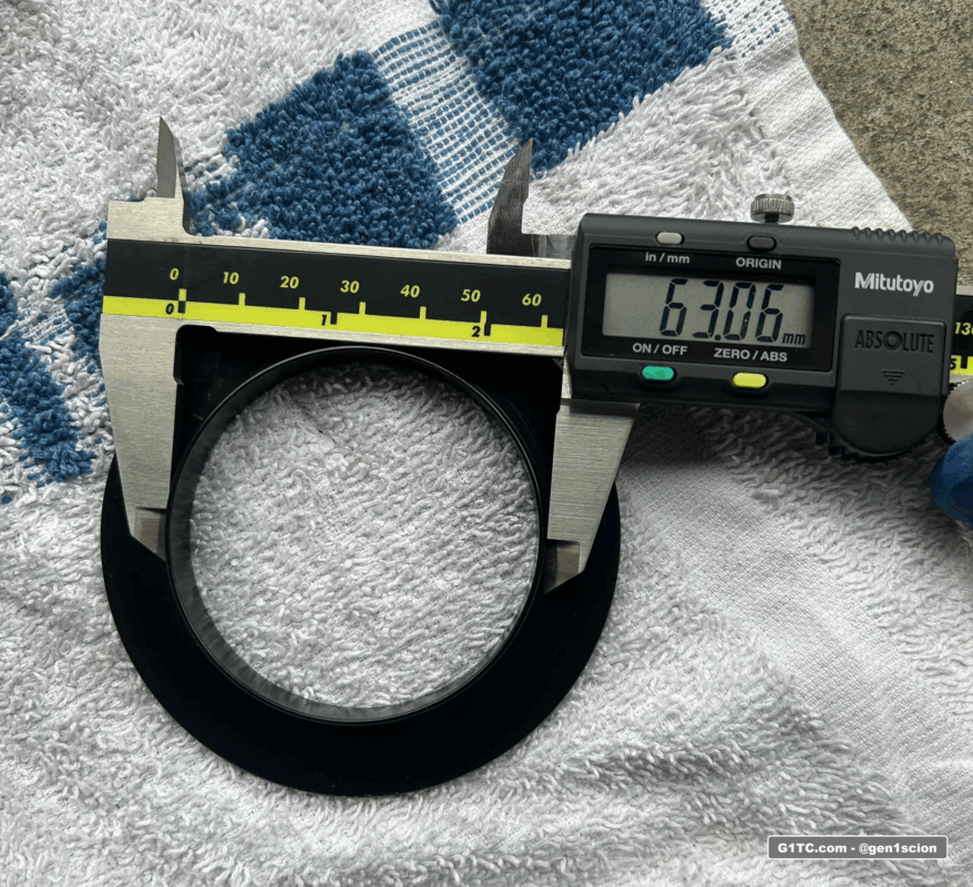 BC Racing spring seat measurement