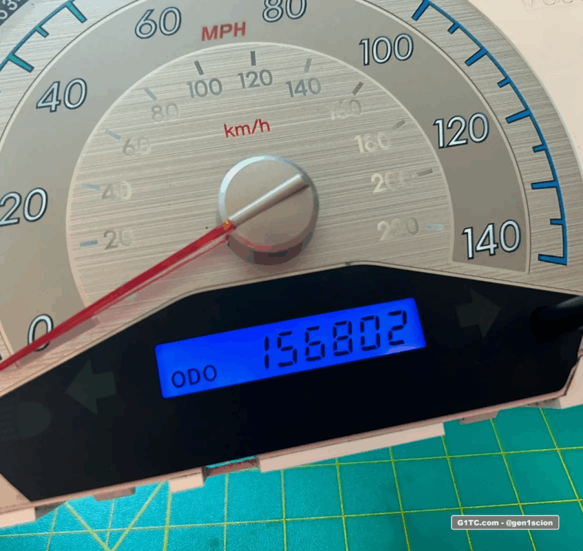 black on blue LCD display color way