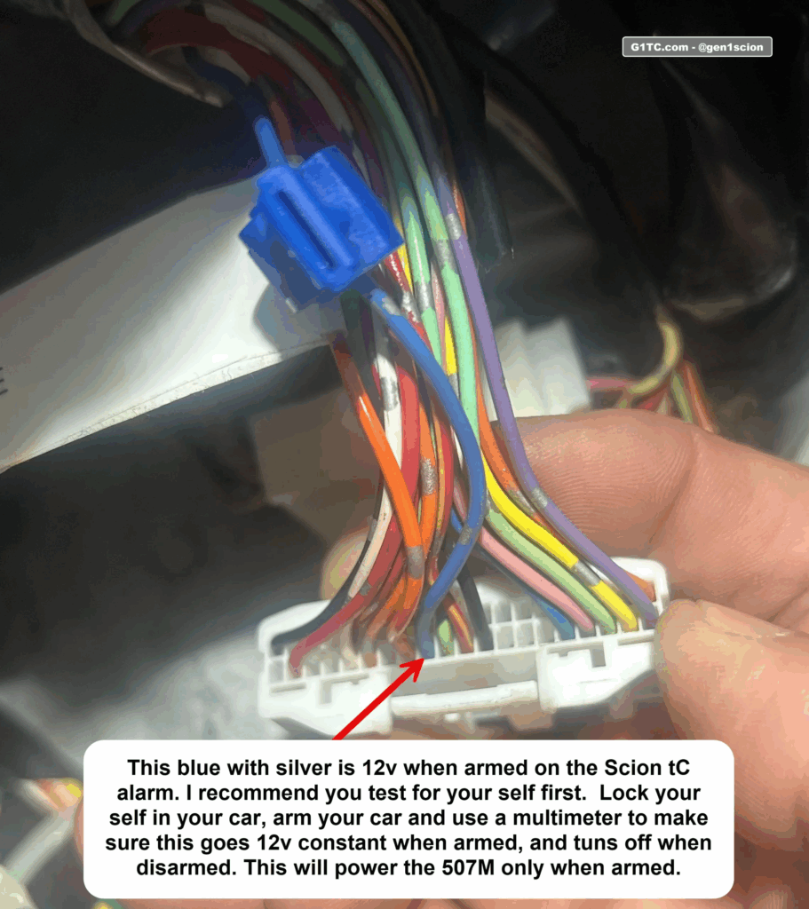 blue wire ground tap for illuminated door sill