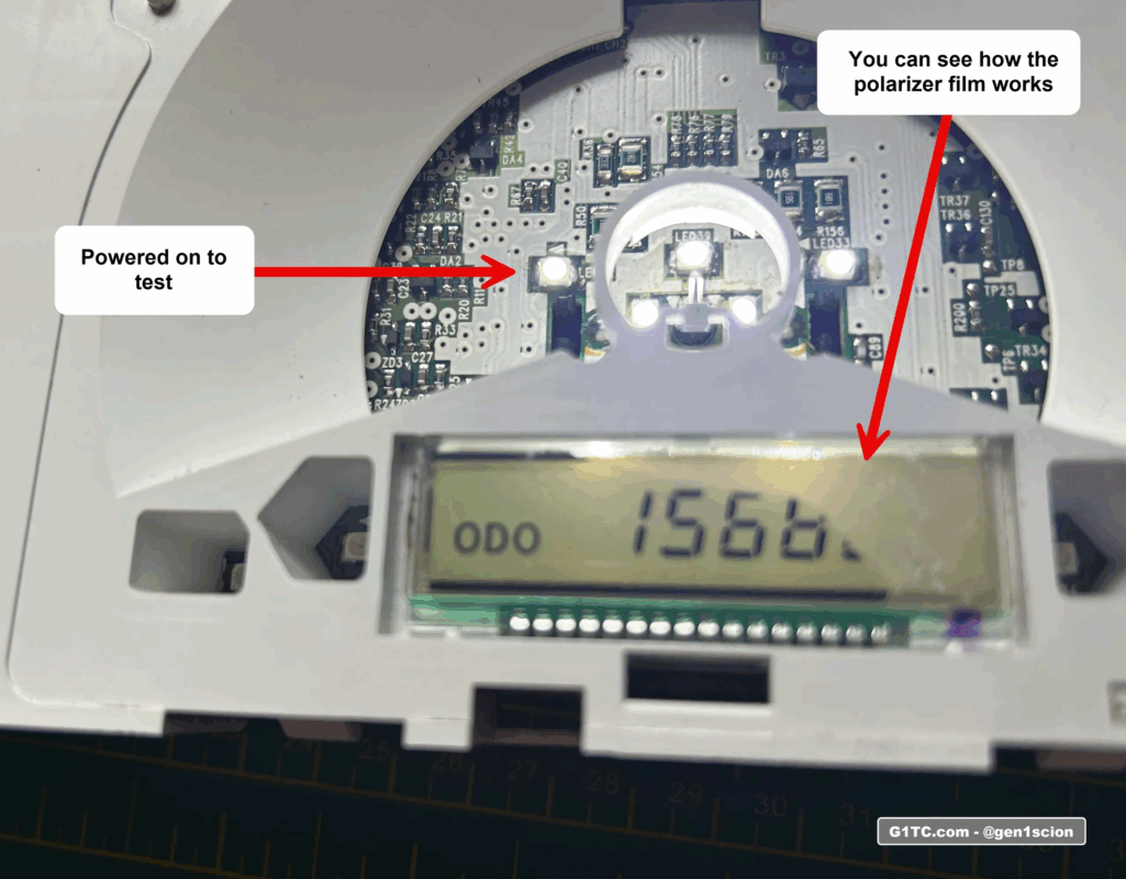 changing the polarization on your cluster LCD trip display