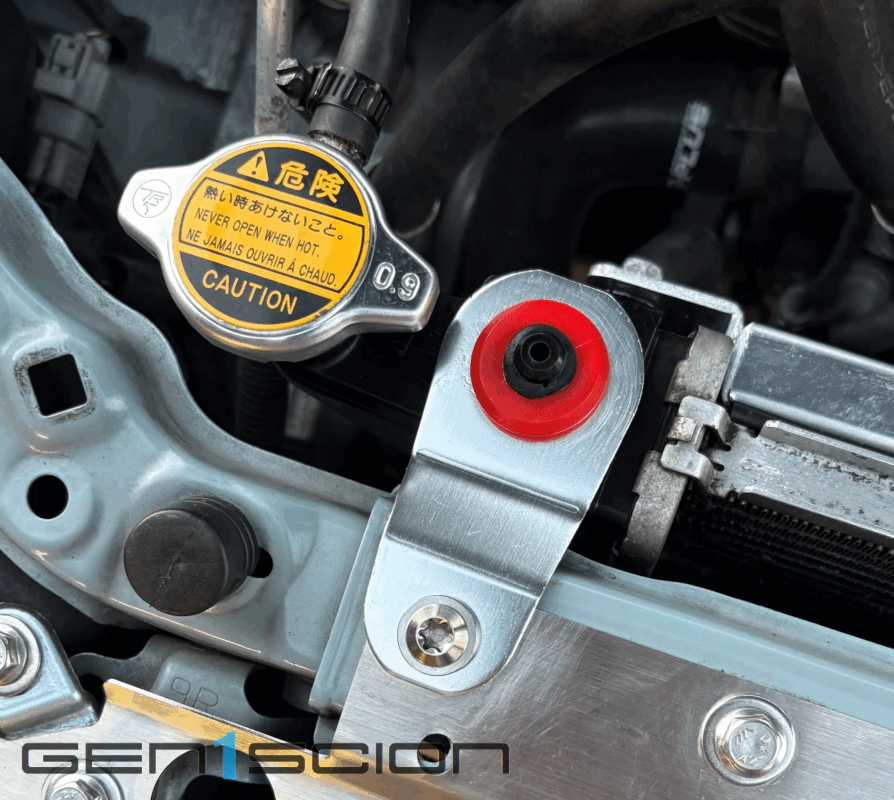 civic ek radiator bracket stay retrofit onto OEM scion tc radiator