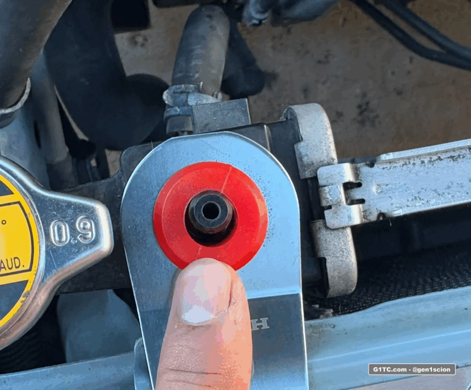 civic ek radiator brackets fit on 1st gen scion tC stock radiator