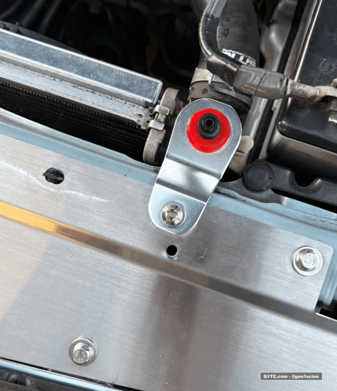 civic ek retrofit radiator stay bracket driver side on scion tc 2005-2010