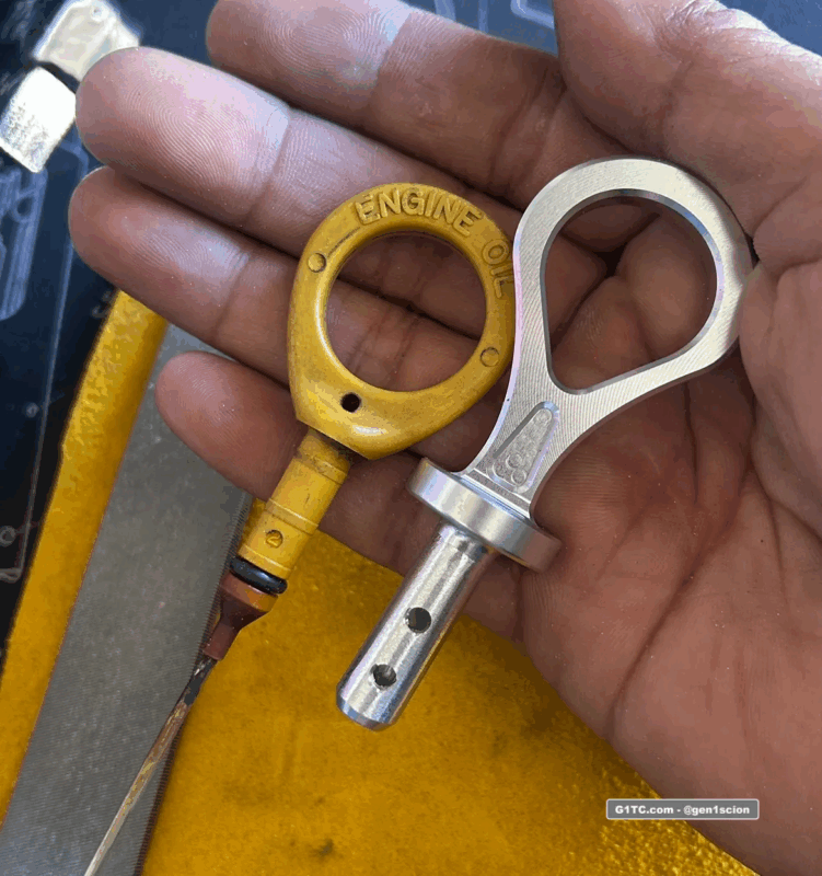 custom billet aluminum oil dip stick 1st gen scion tc