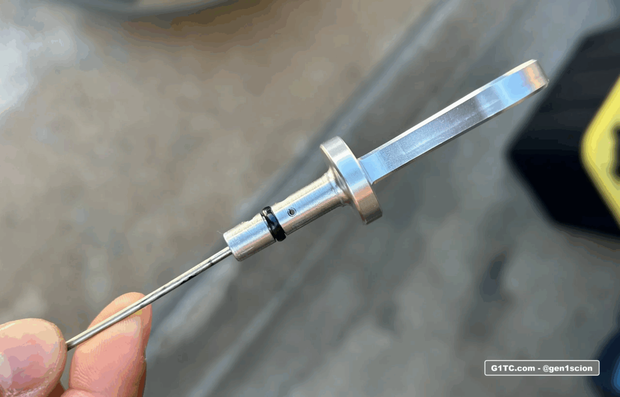 Custom billet aluminum oil dipstick handle 2005-2010 Scion tC