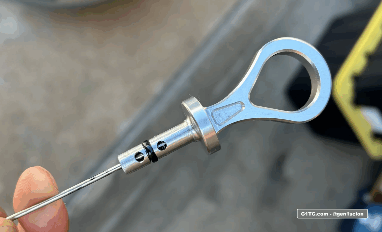 custom billet aluminum oil dipstick handle for 2005-2010 Scion tC