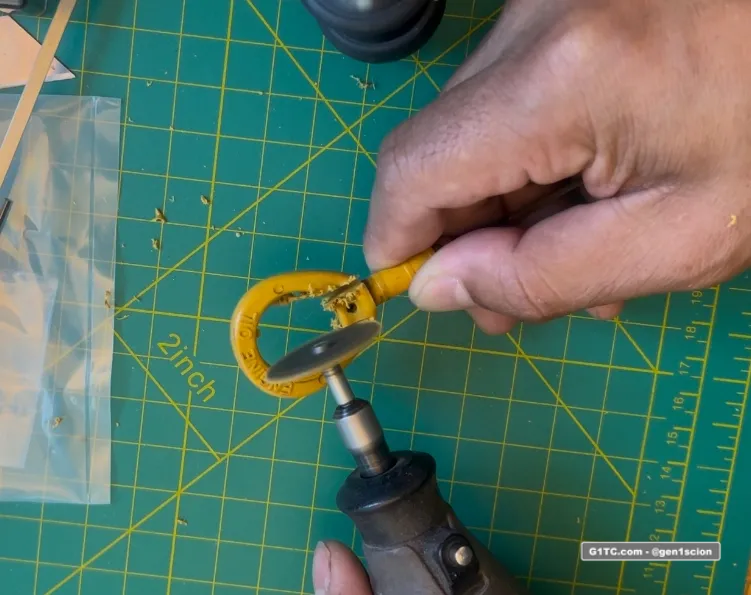 cut the OEM plastic oil handle off