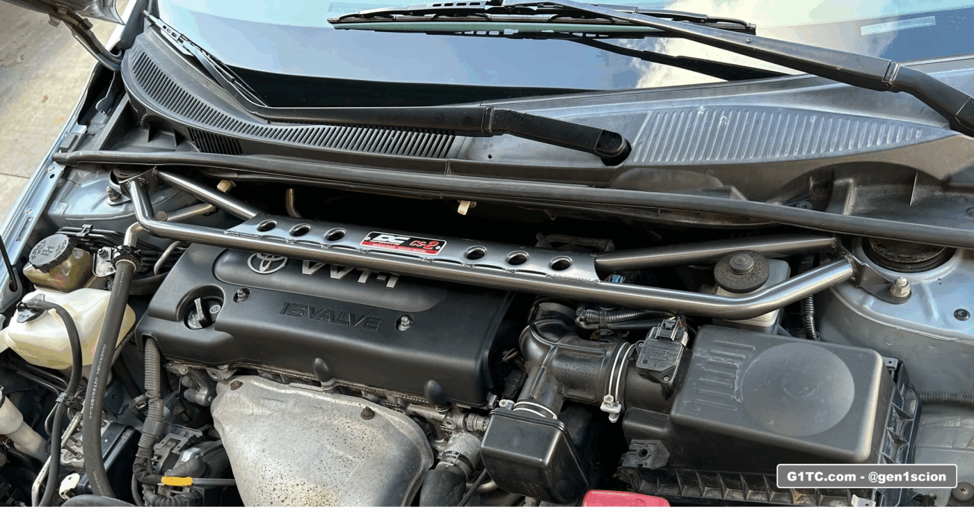 DC Strut tower bar installation 2005-2010 Scion tC