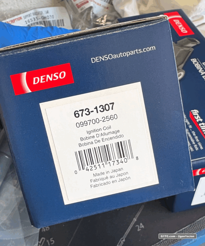 Denso 673-1307 genuine package label