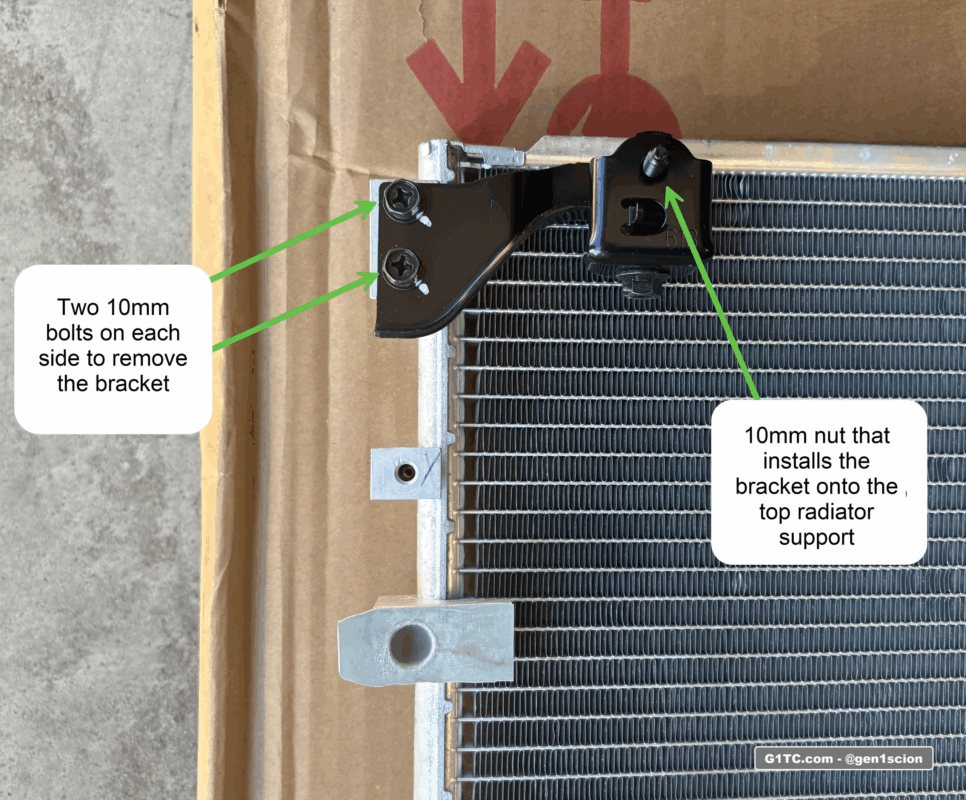 Denso ac condenser mounting braket