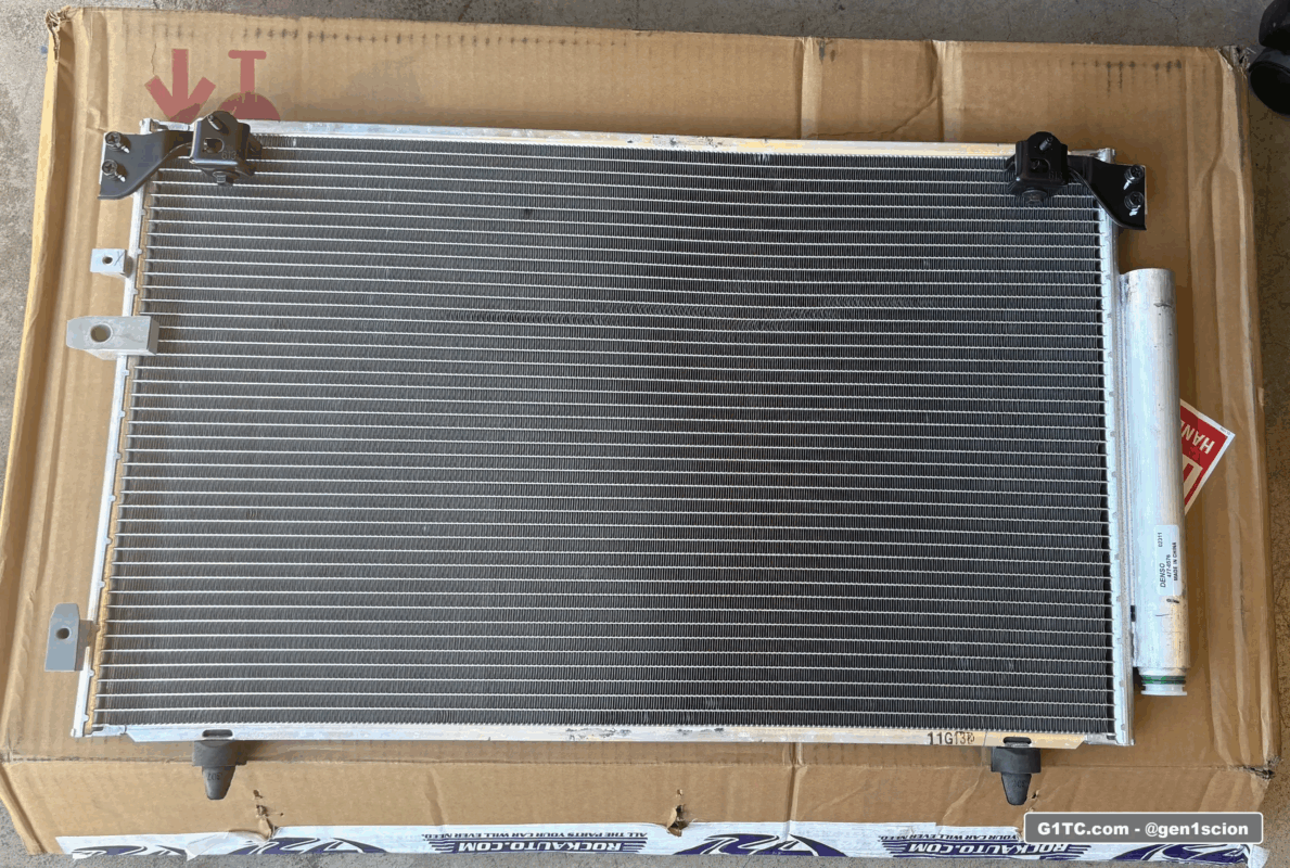 Denso replacement AC condenser from rockauto 477-0576