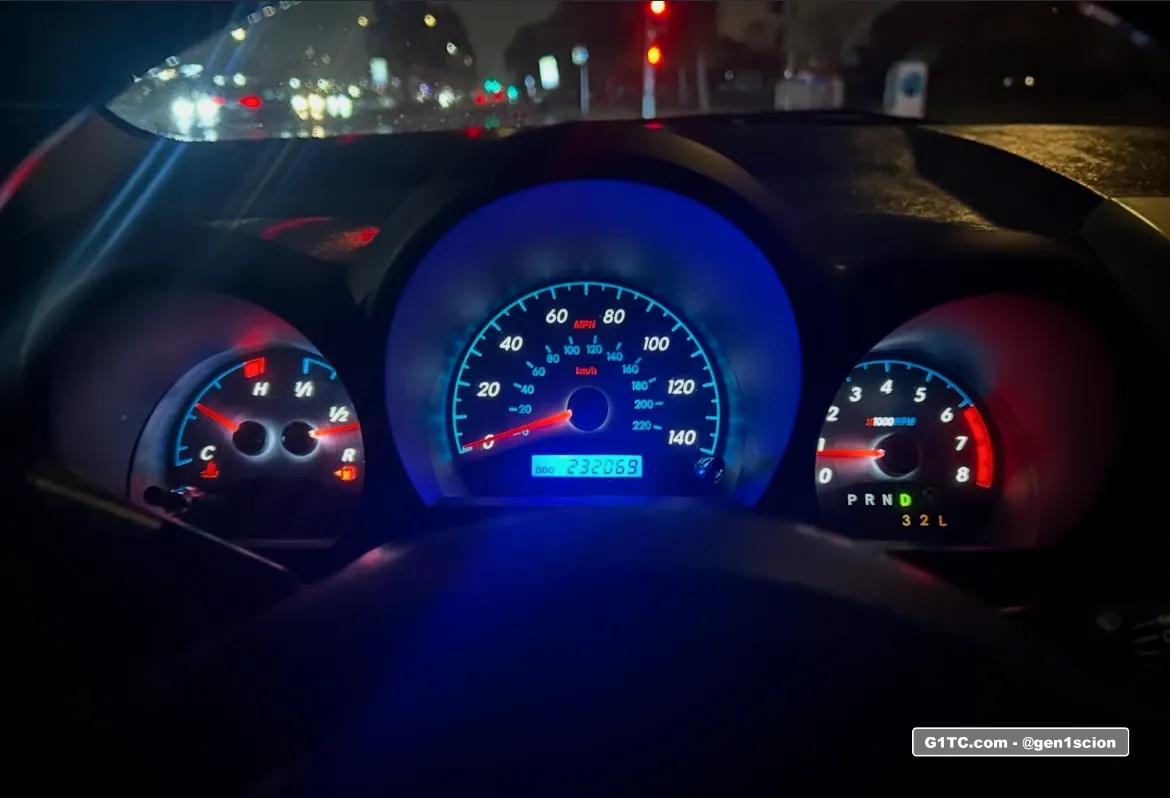 DIY LED gauge cluster mod Scion TC1