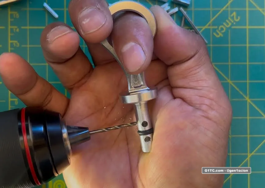 drilling hole for set pin customer aluminum oil dipstick handle