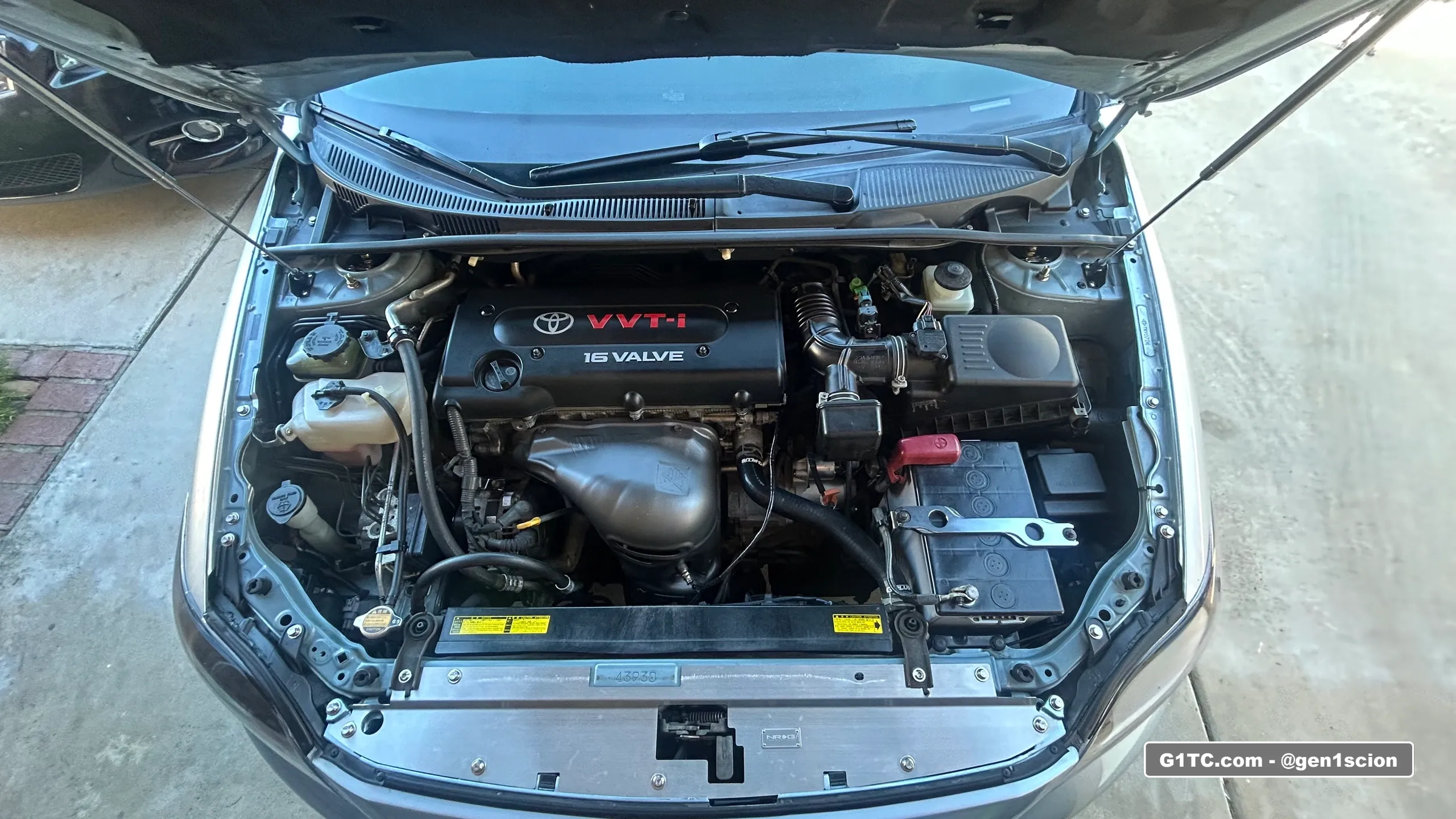 dual hood struts installed