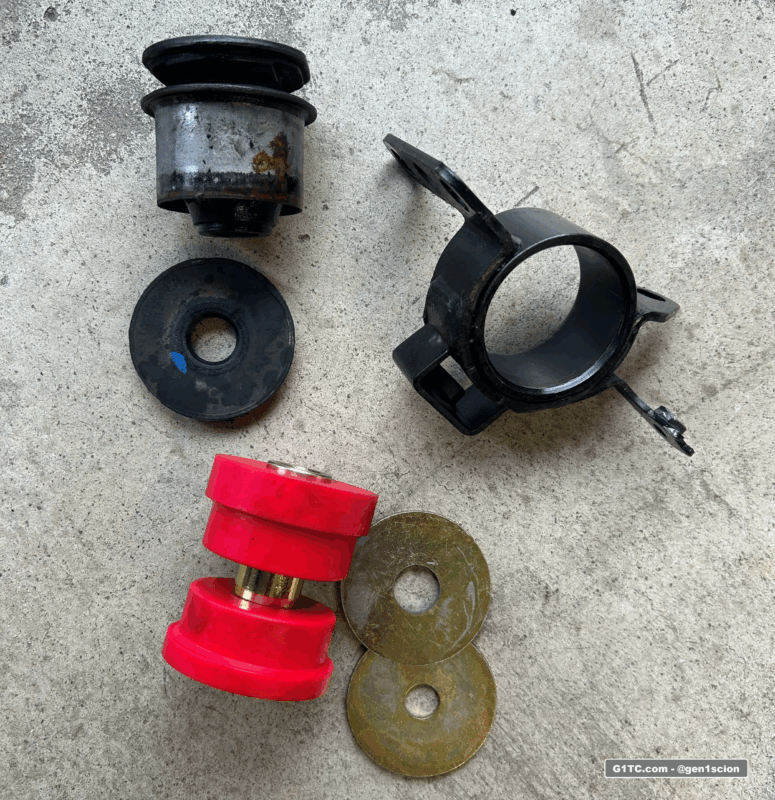 energy suspension rear trailing arm bushing installation Scion tC