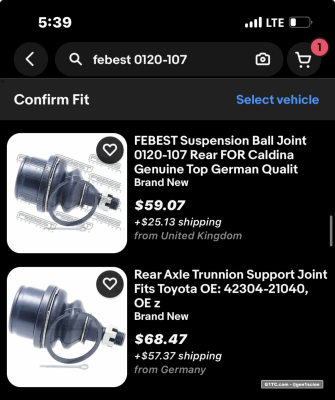 febest 0120-107 on ebay