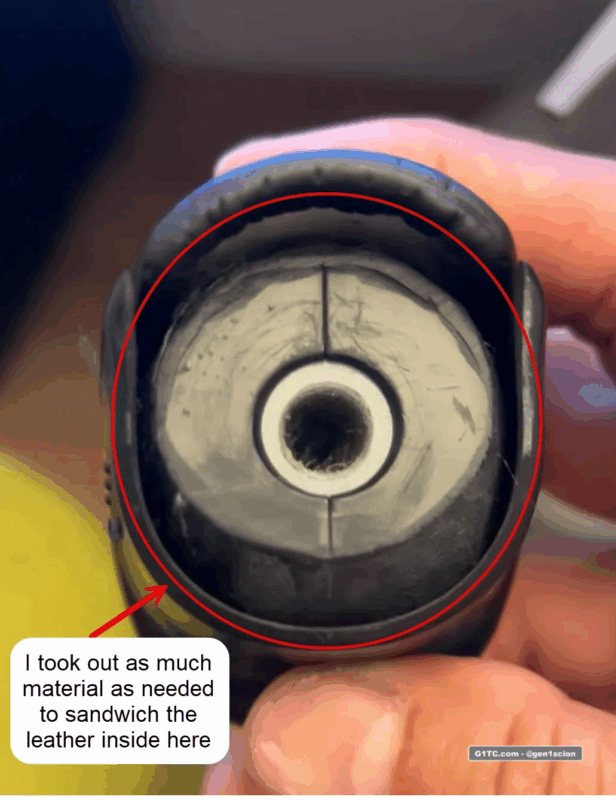 fitting the oem manual boot to the shift knob