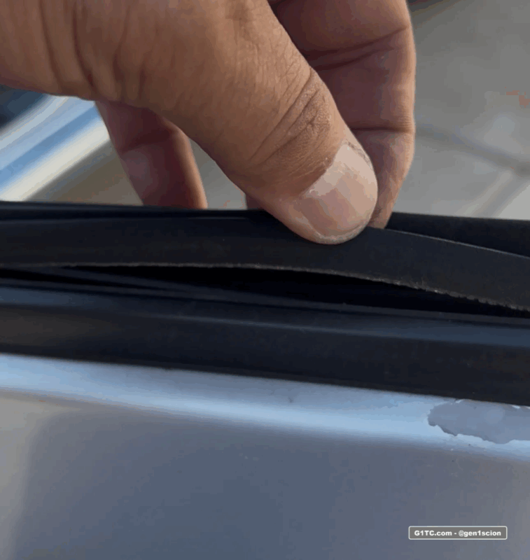 front window door seal trim molding separation