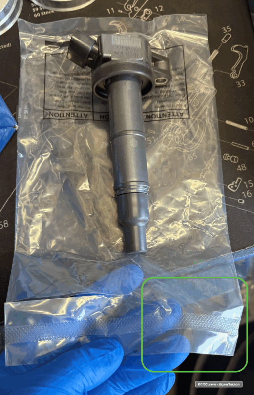 Genuine Denso ignition coil packaging plastic