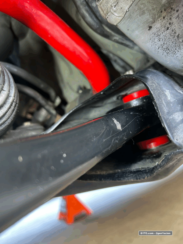 lower control arm PSB inside bushing installed