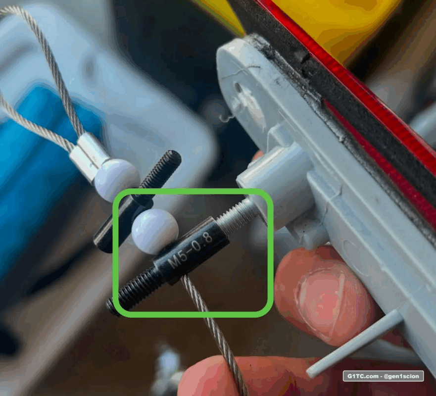M5 0.8 bolt using thread checker for the 3rd brake light nylon locking nut