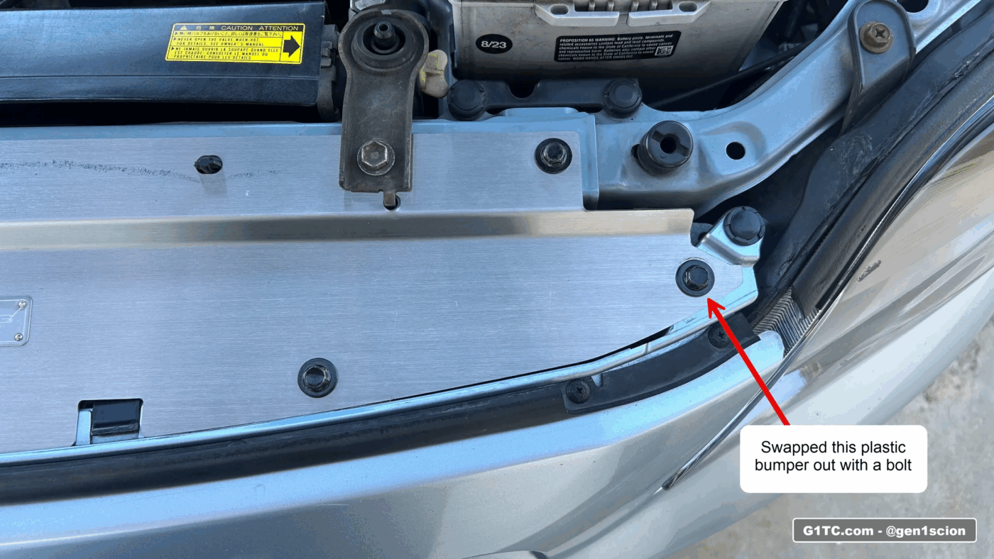 Mounting the NRG DVP-3051 diversion panel with M6 bolts