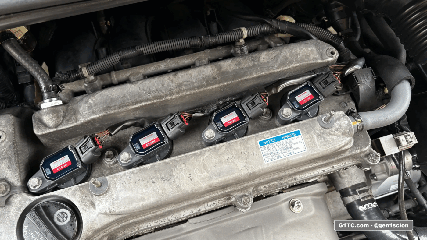New Denso 673-1307 Ignition coil packs installed TC1 2AZ-FE