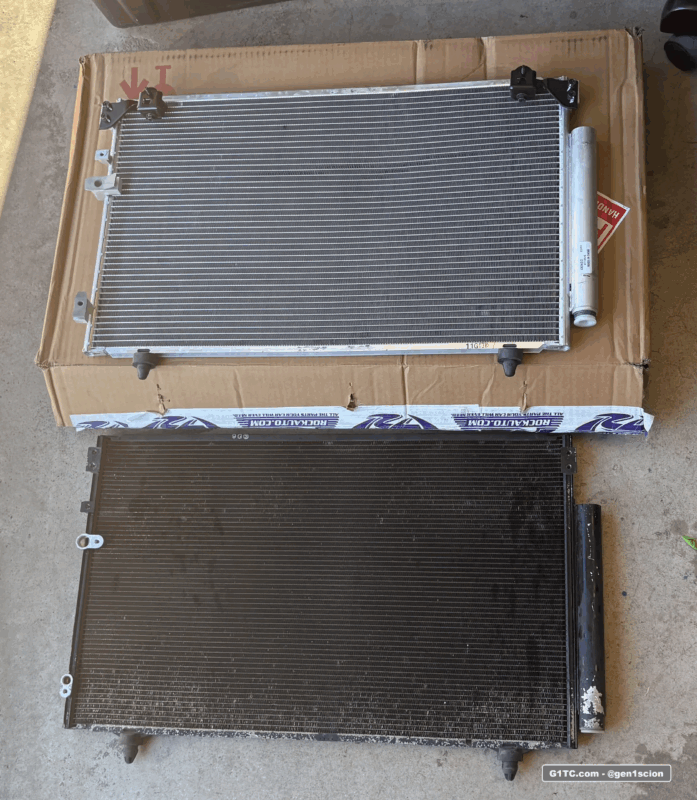 new denso AC condenser from rockauto