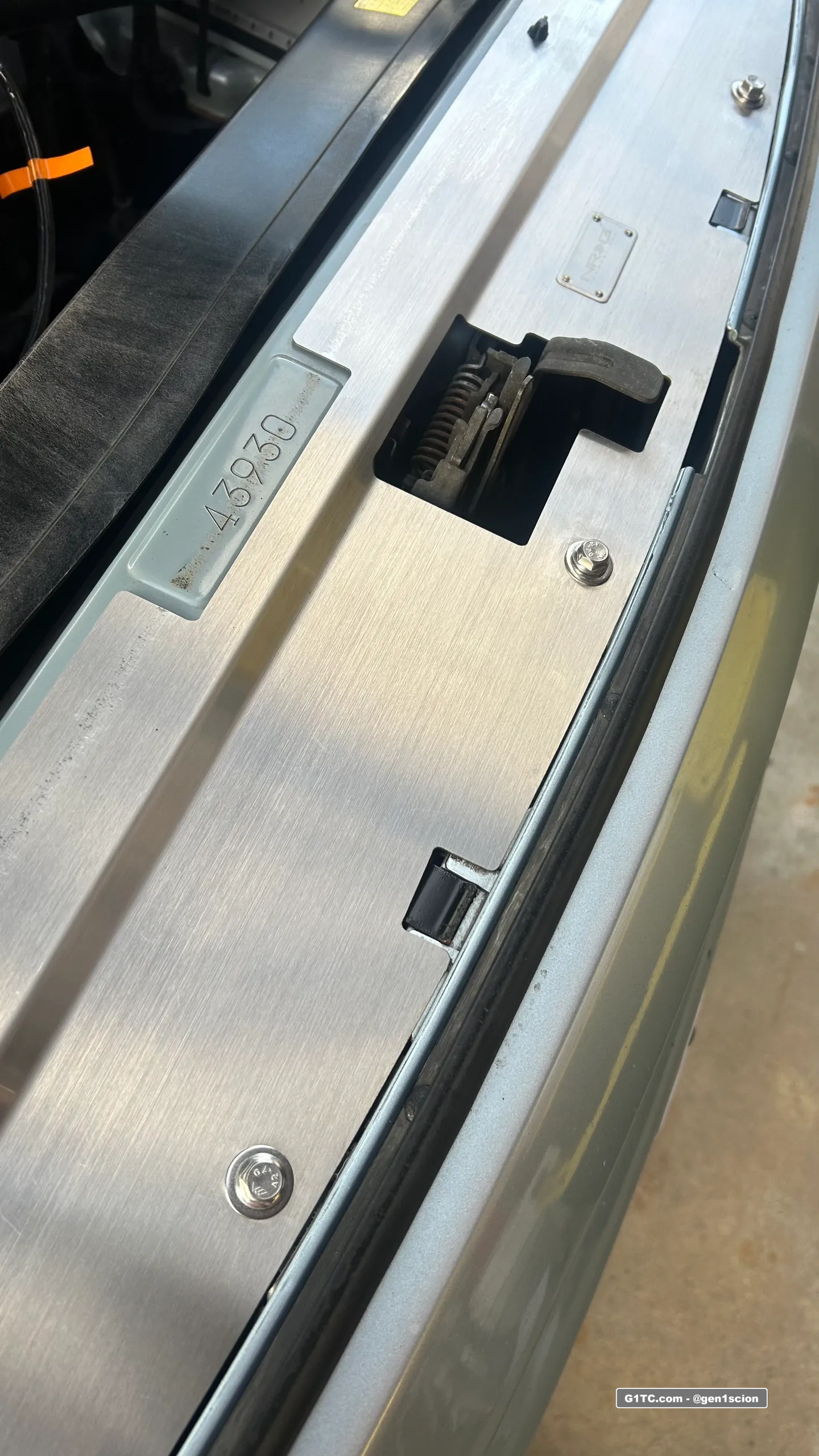 nrg diversion panel install with m6 generic dress up bolts 2005-2010 scion tc