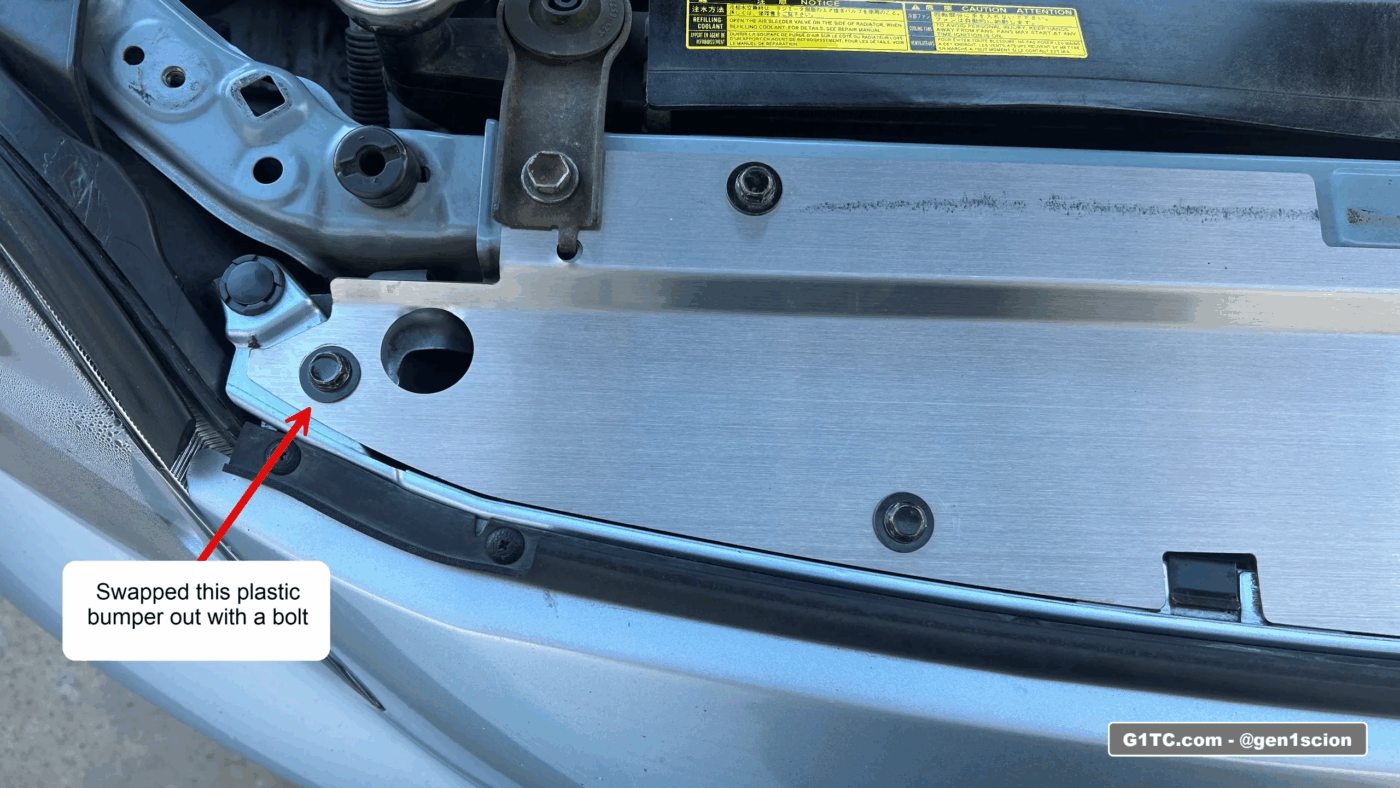 NRG Diversion panel with M6 bolts install