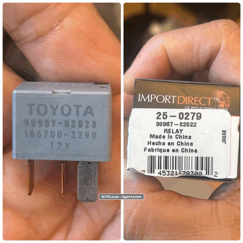 OEM AC relay switch 90987-02028 vs aftermarket