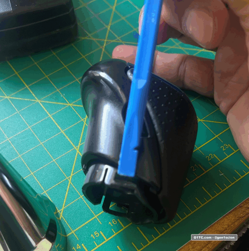 OEM illuminated shift knob removing the side panels