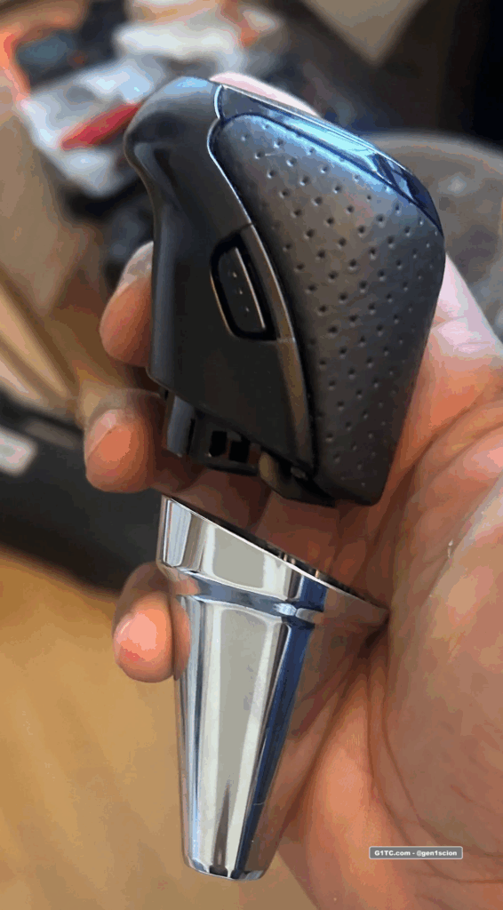 OEM illuminated shift knob separating bottom shaft