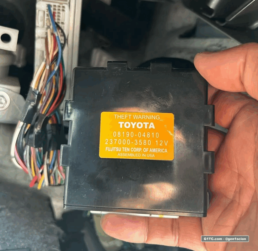 OEM scion security car alarm module 08190-04810