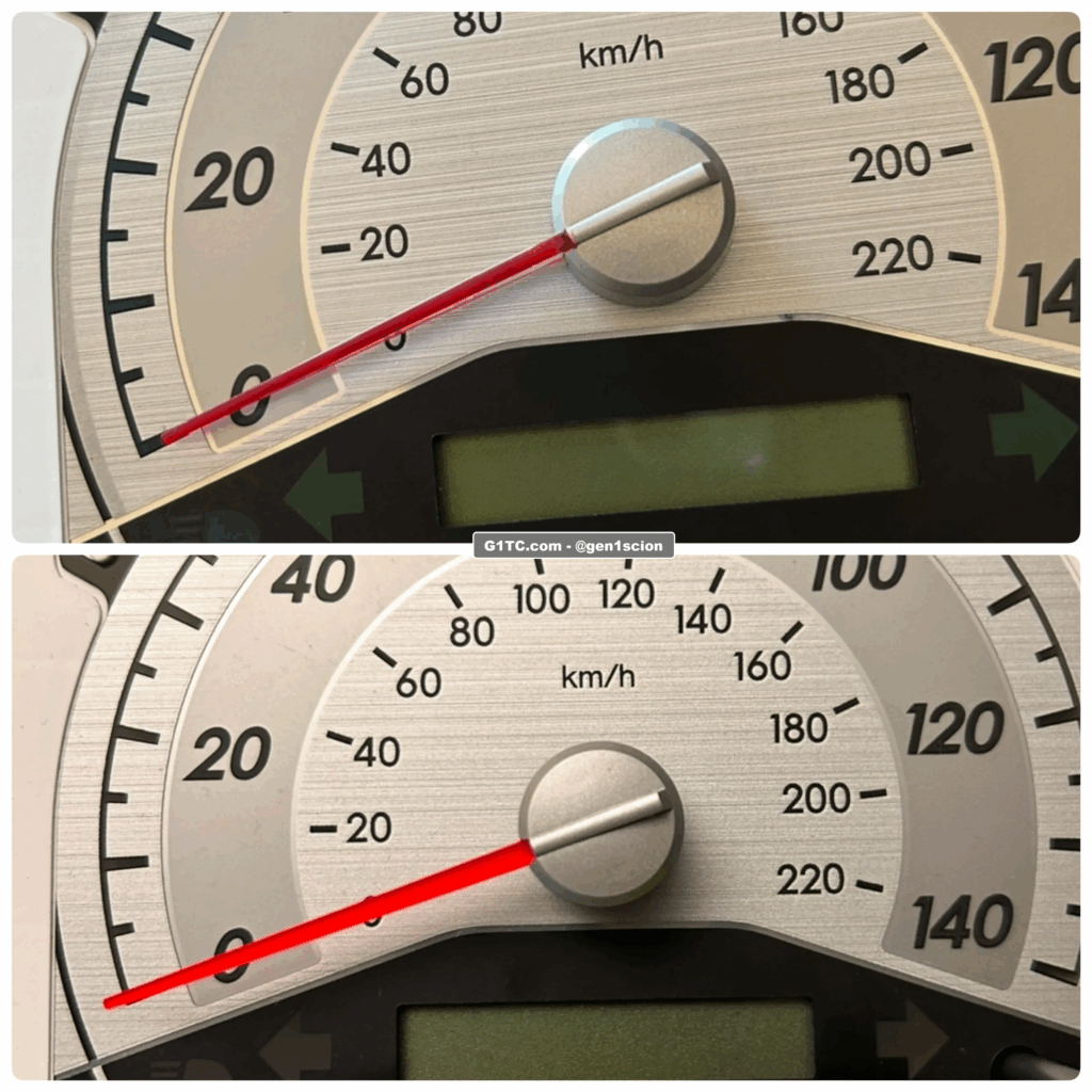 OEM style needle swap paint vs actual red needle