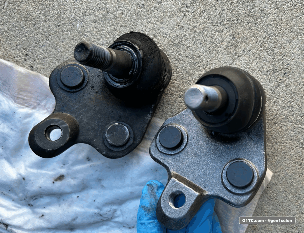 Old OEM ball joints vs new beck arnley lower ball joints